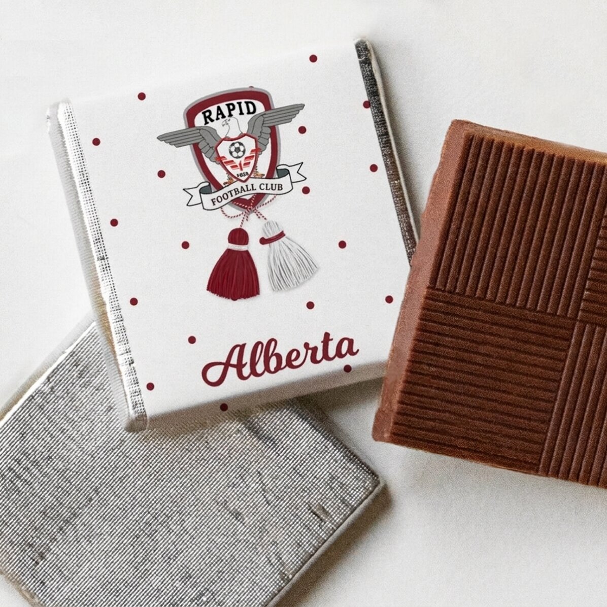 FC Rapid mini chocolate bar with customised text