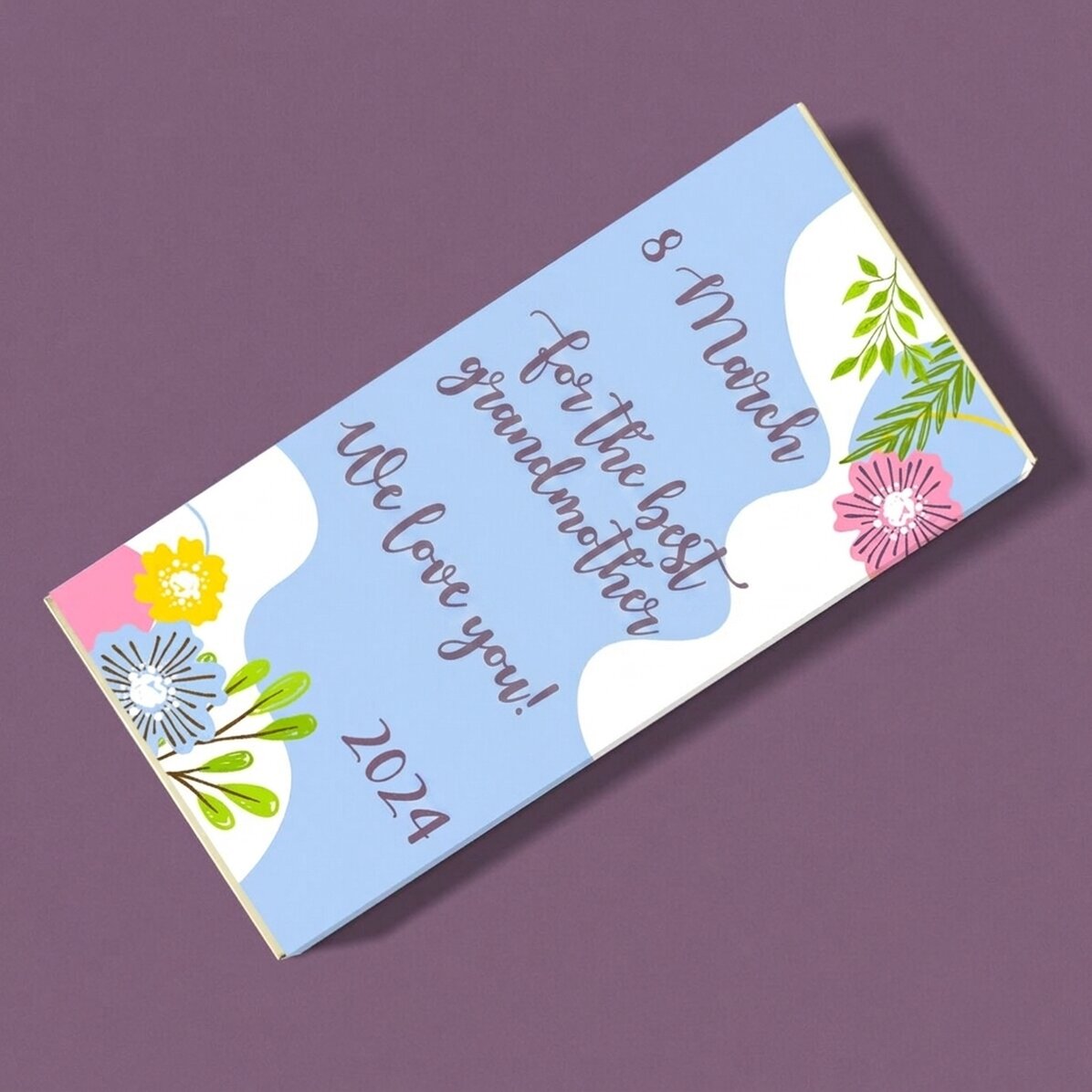 Personalised chocolate with text - Happiness