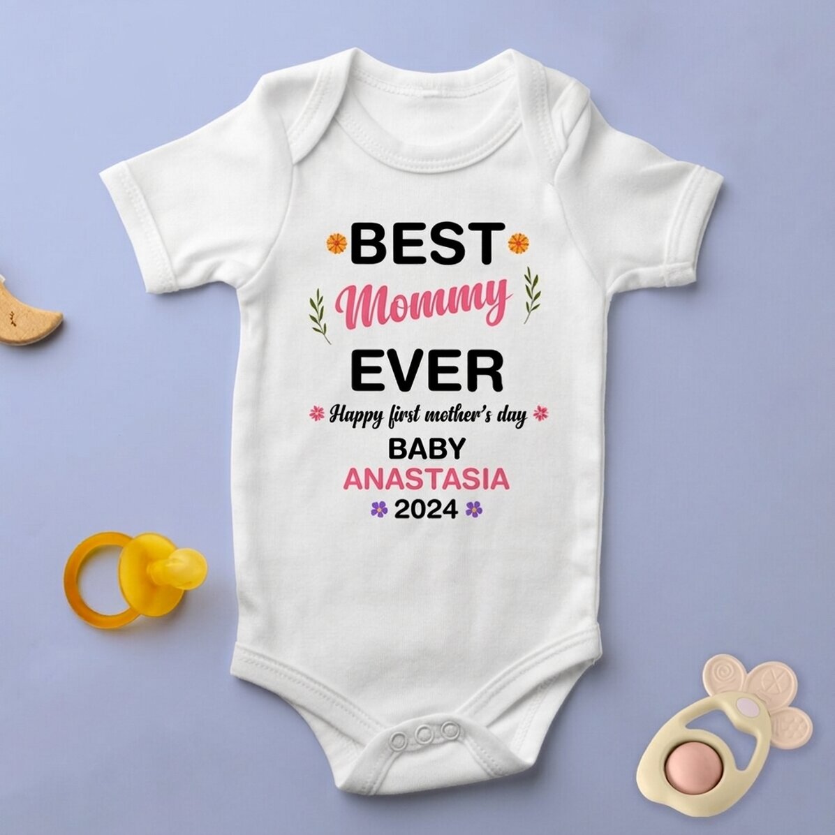 Personalised baby bodysuit with message - Mother
