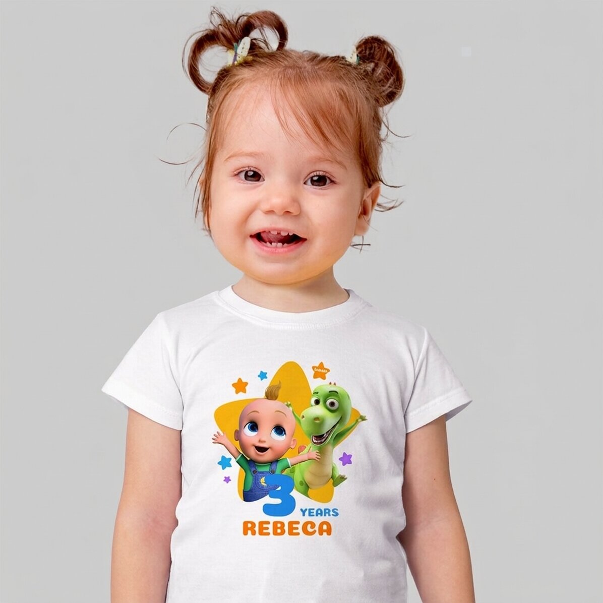 Personalised cotton T-shirt for children with name - Birthday with TraLaLa