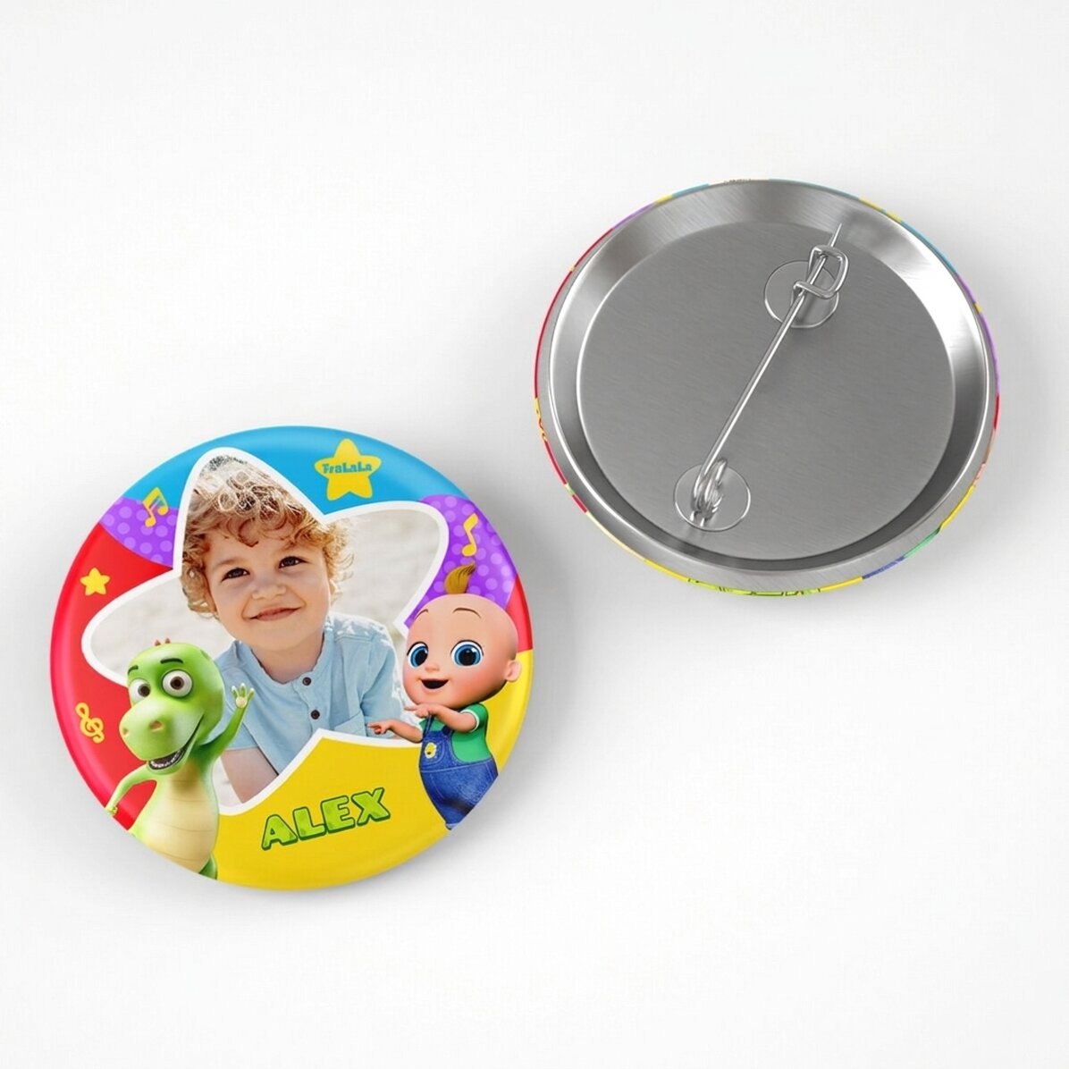 Personalised badge with name and photo - TraLaLa