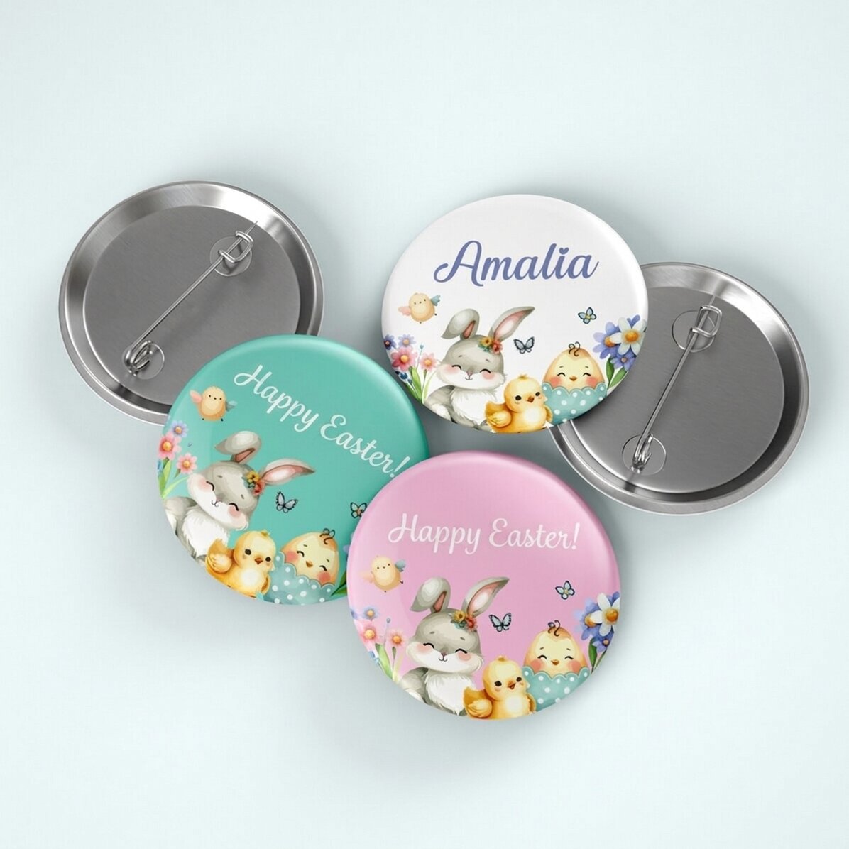 Personalised badge with name - Easter model