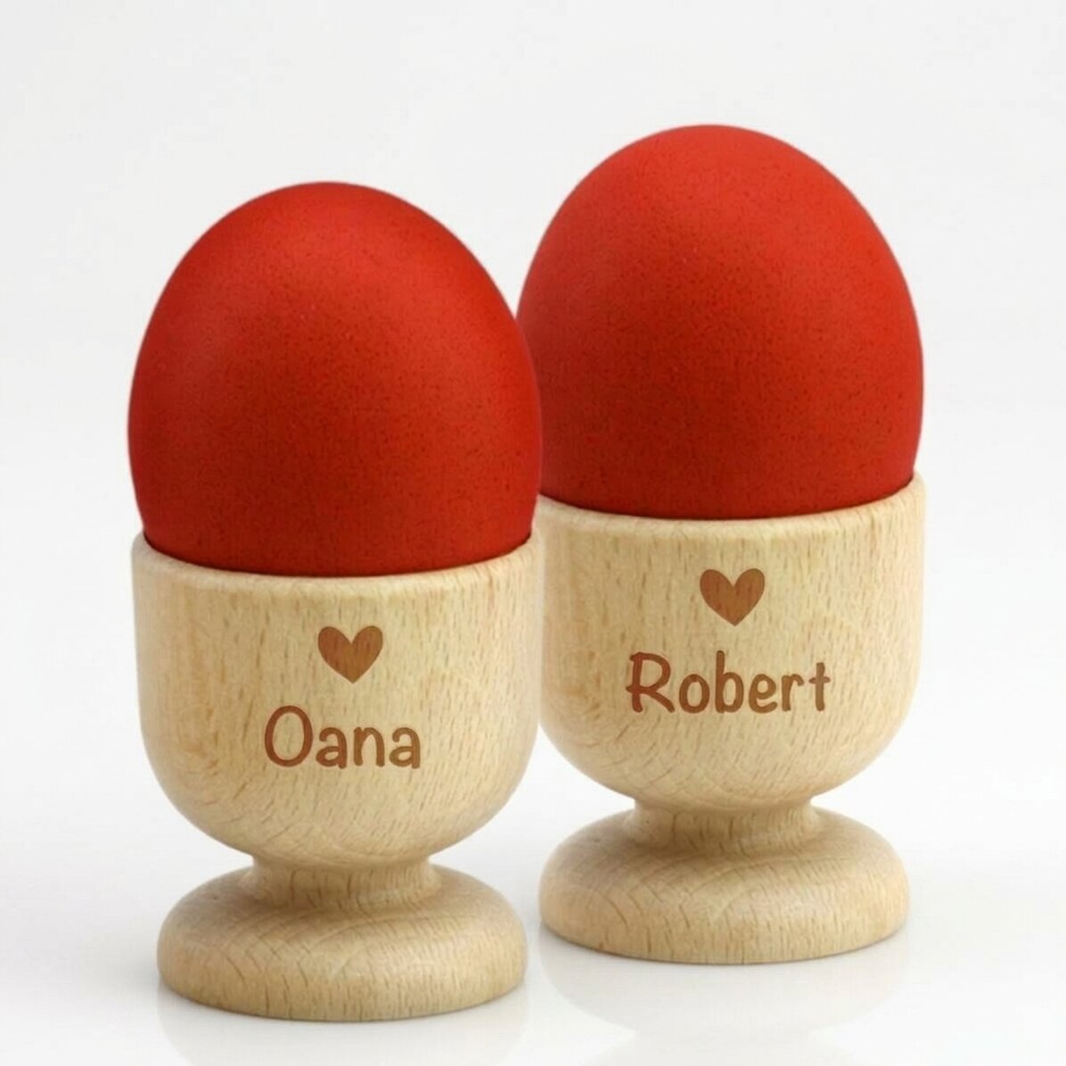 Personalised egg cups with names - Love
