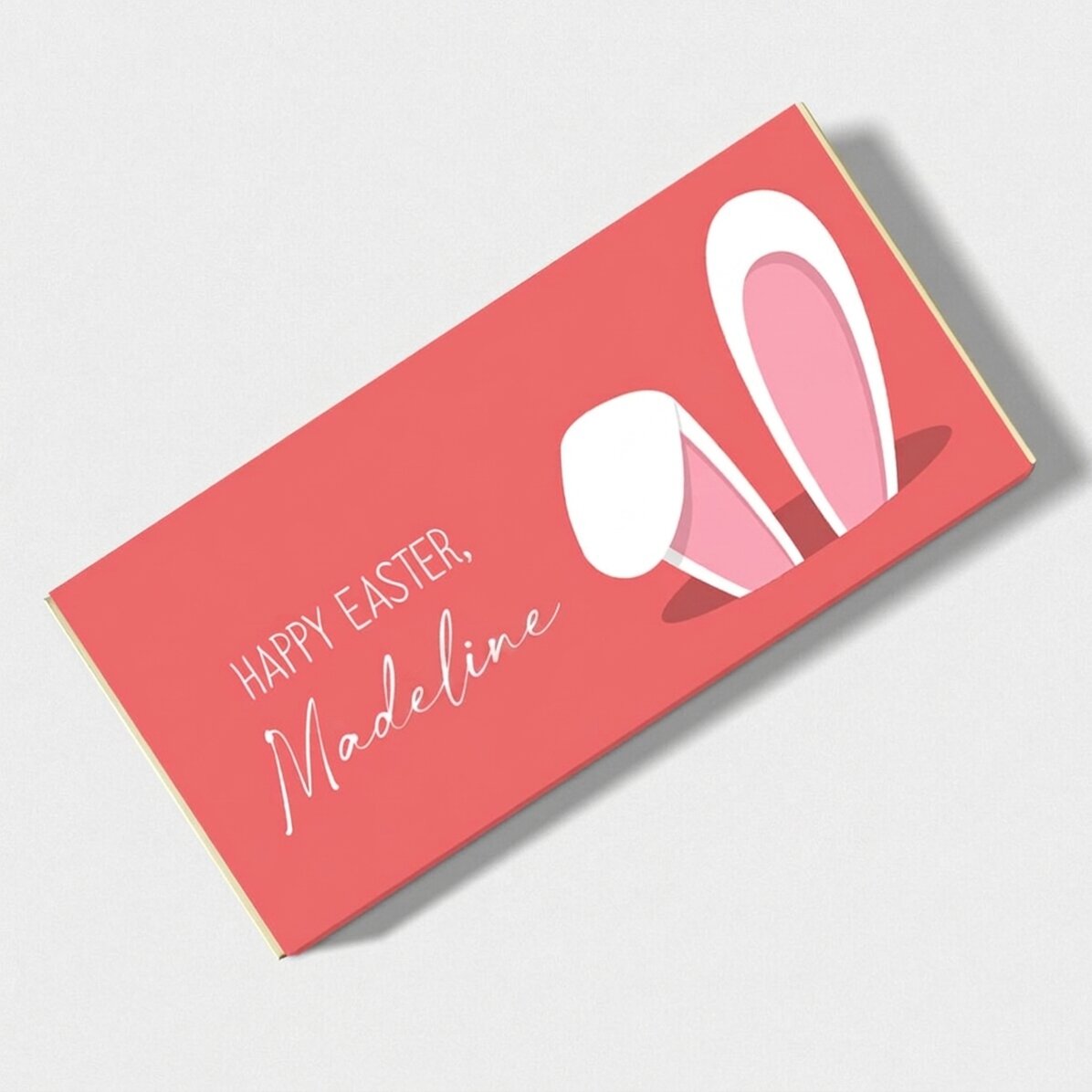 Personalised chocolate with text - Bunny