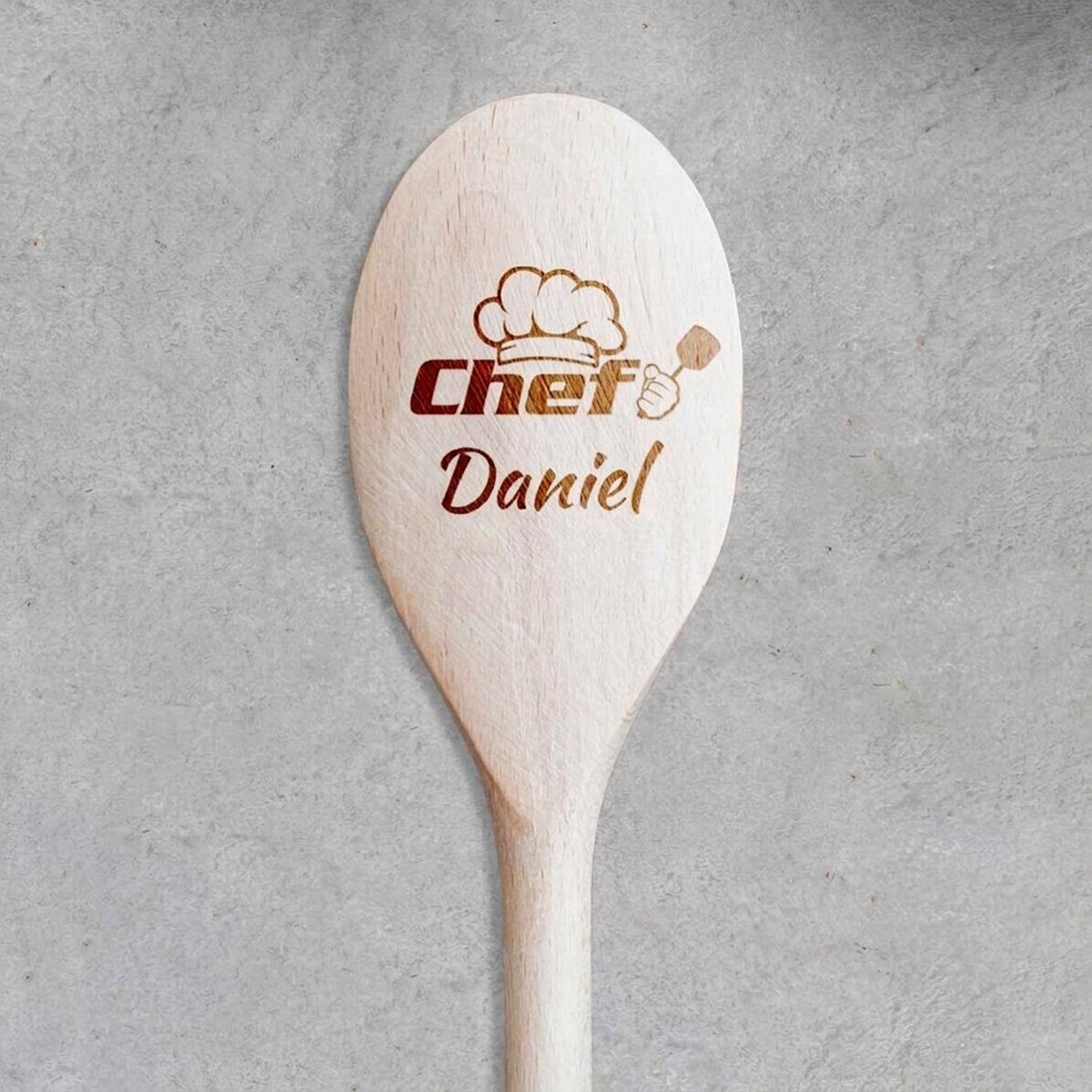 Personalised wooden spoon - Chef Cook