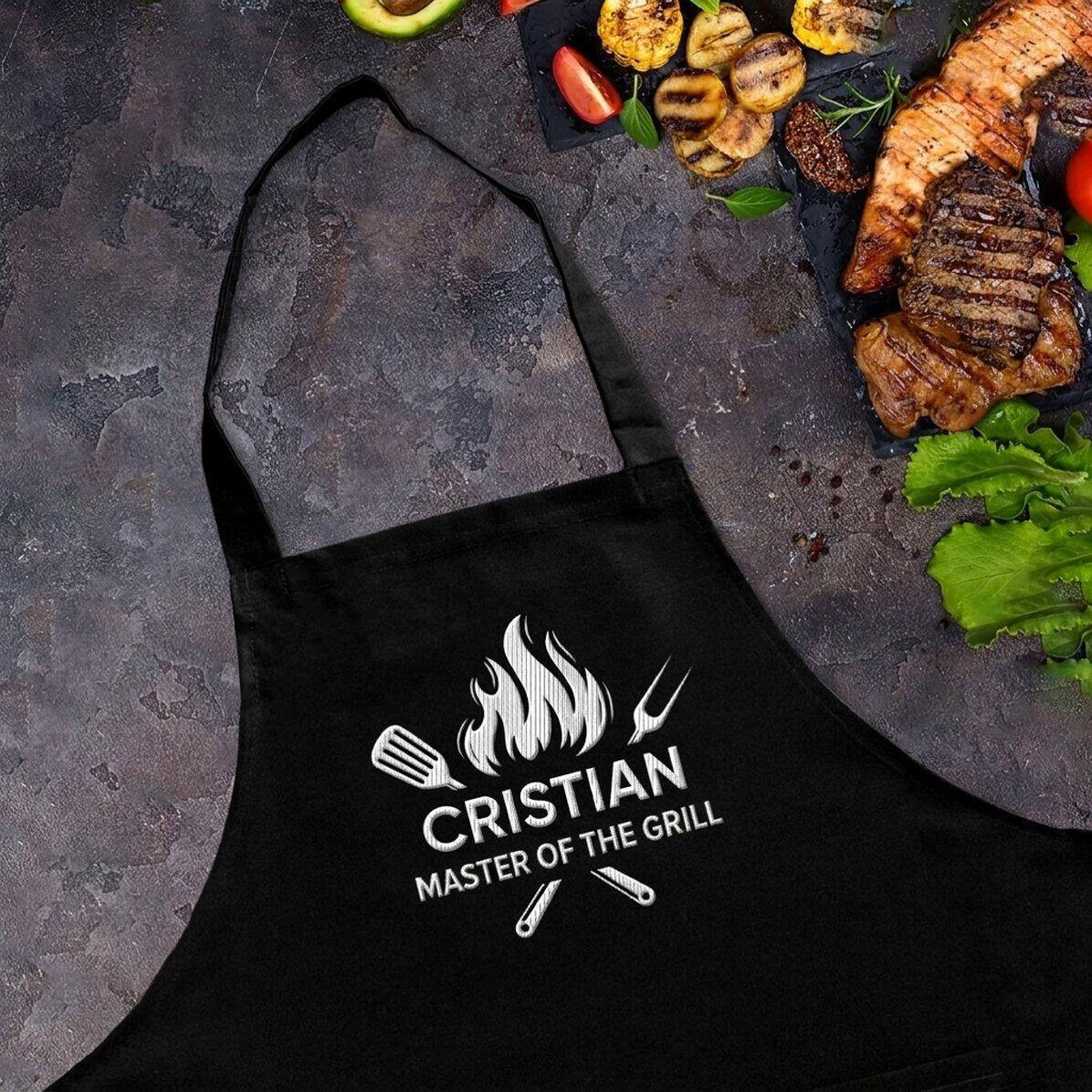 Personalised apron with message - Master of the Grill
