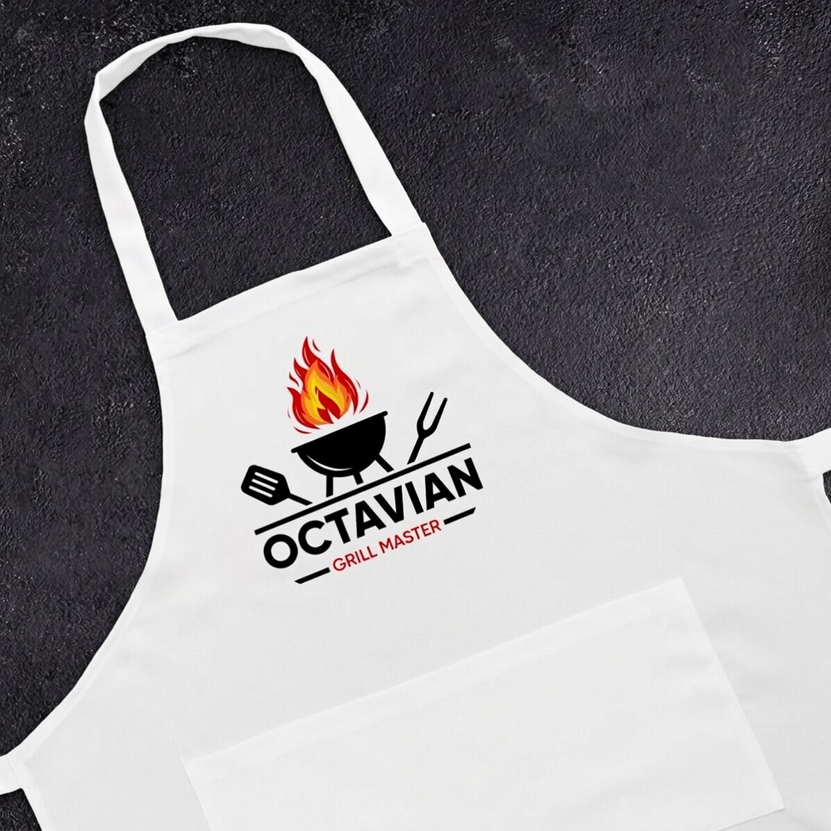 Customised apron with text - Grill Master