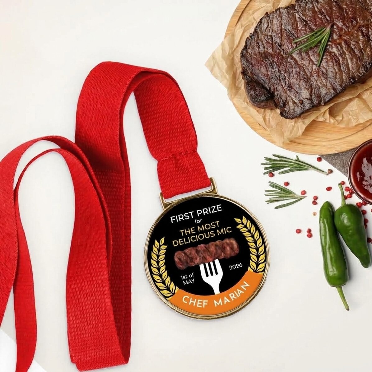 Personalised medal with message - Little Champion