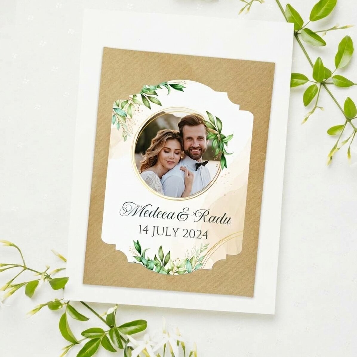 Personalised plantable token with photo and text - Thank you!
