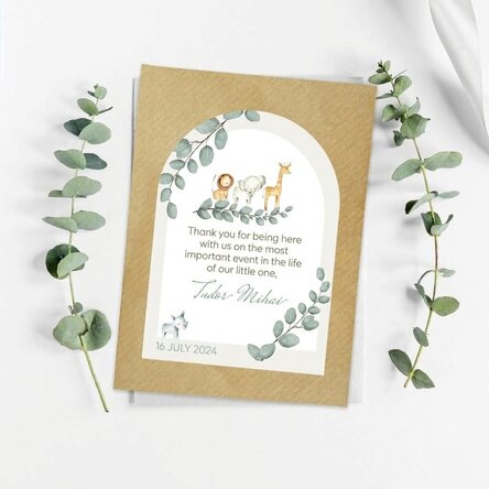 Personalised plantable baptism gift with text - Thank you