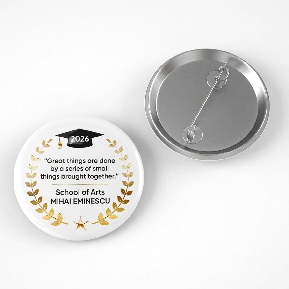 Personalised badge with message - Graduation
