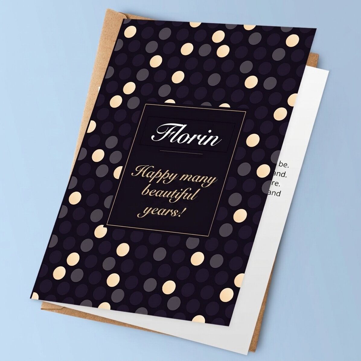 Personalised greeting card with text - Anniversary