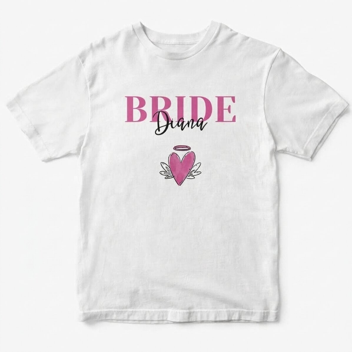 Custom cotton T-shirt with text - Wedding
