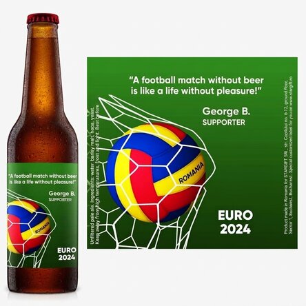 Personalised beer with message - Football