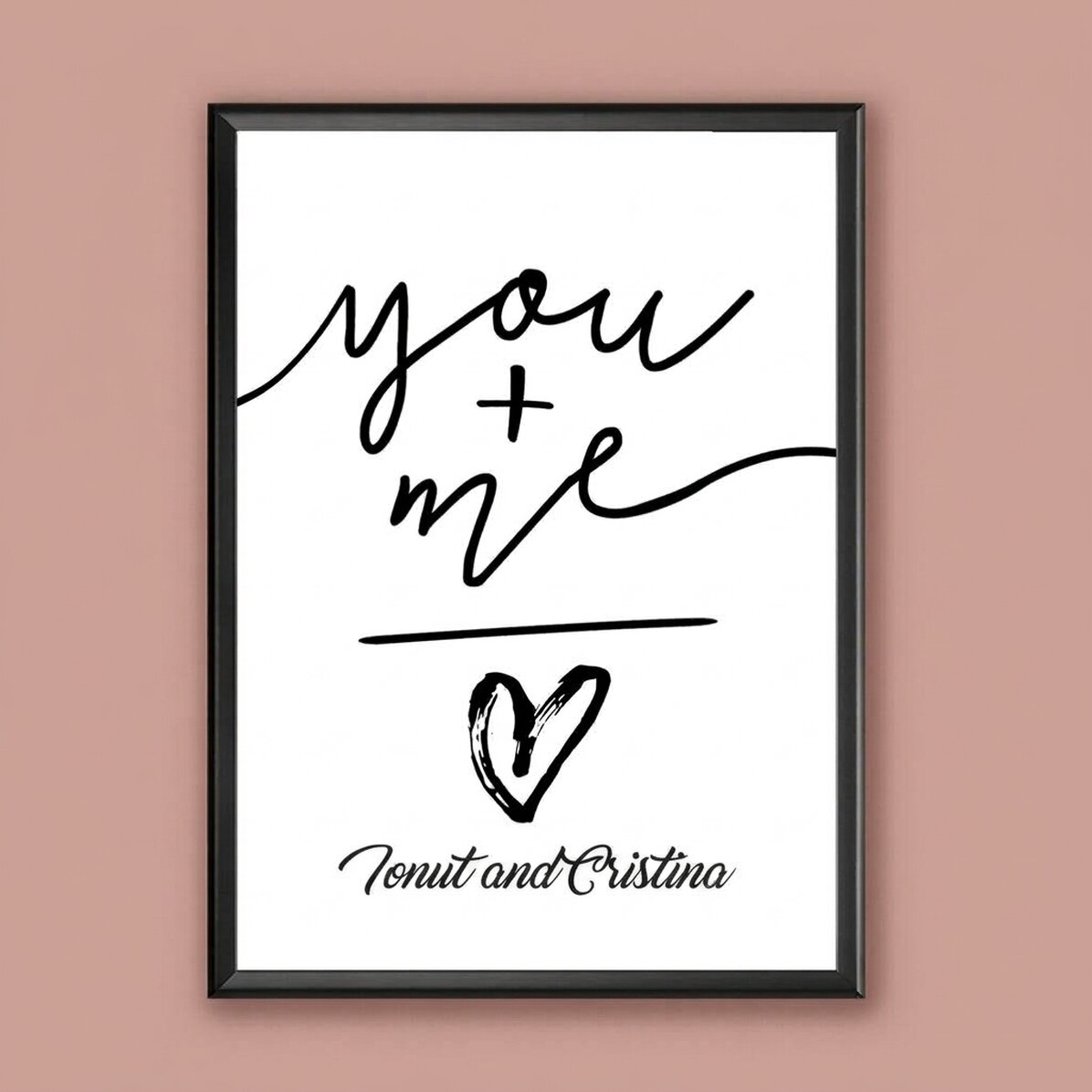 Personalised painting - you + me