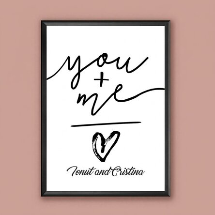 Personalised painting - you + me