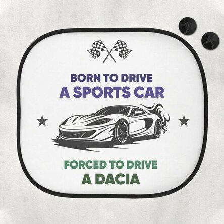 Personalised car sunshade with text – Born to drive