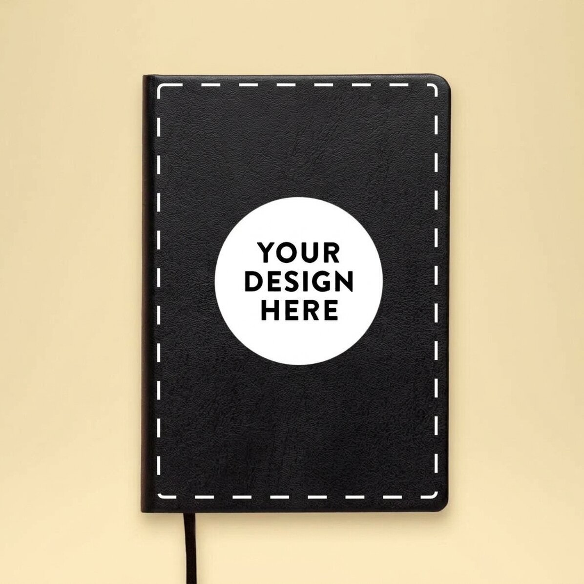 Personalised leather diary in your chosen colour with your own graphics