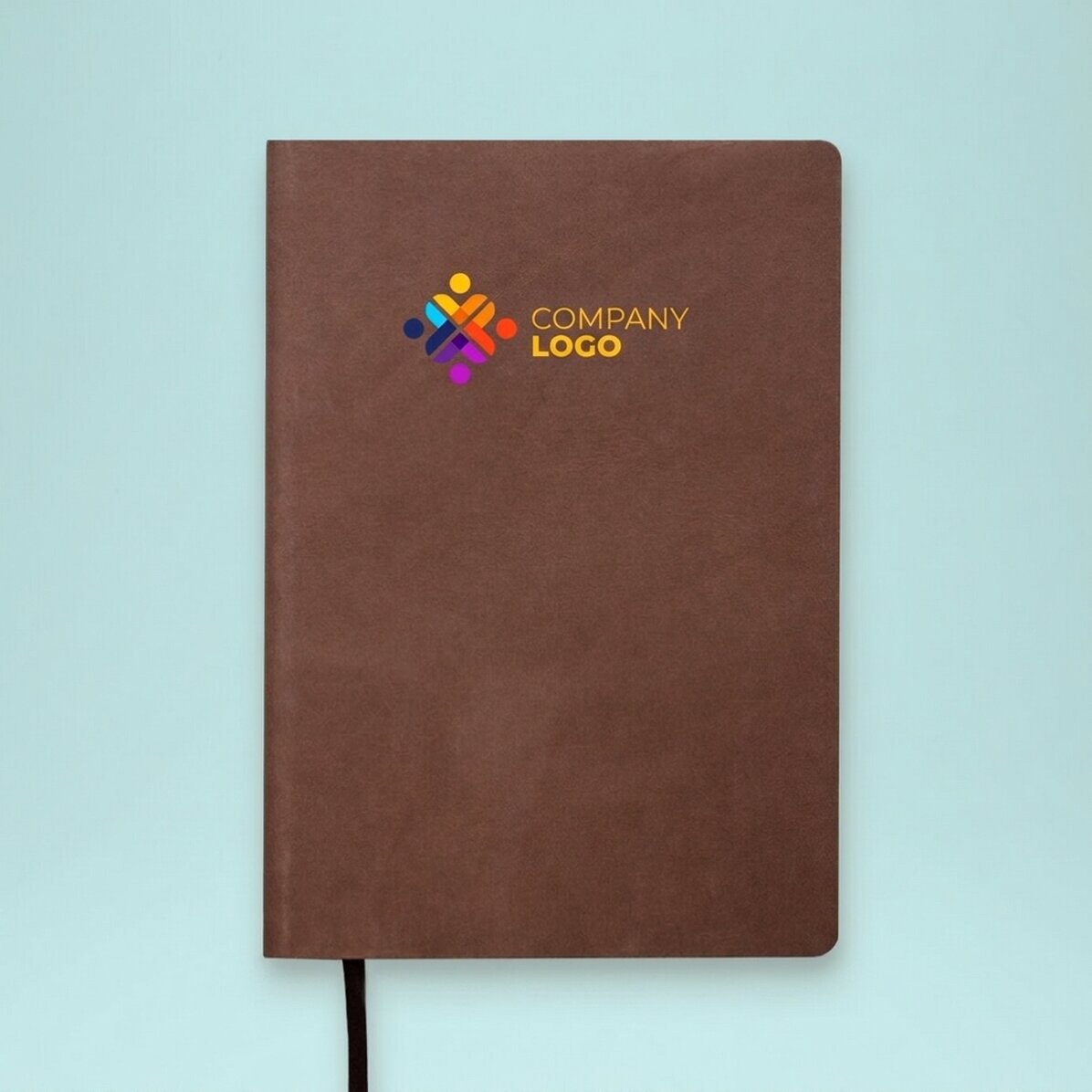 Personalised leather diary in colour with logo