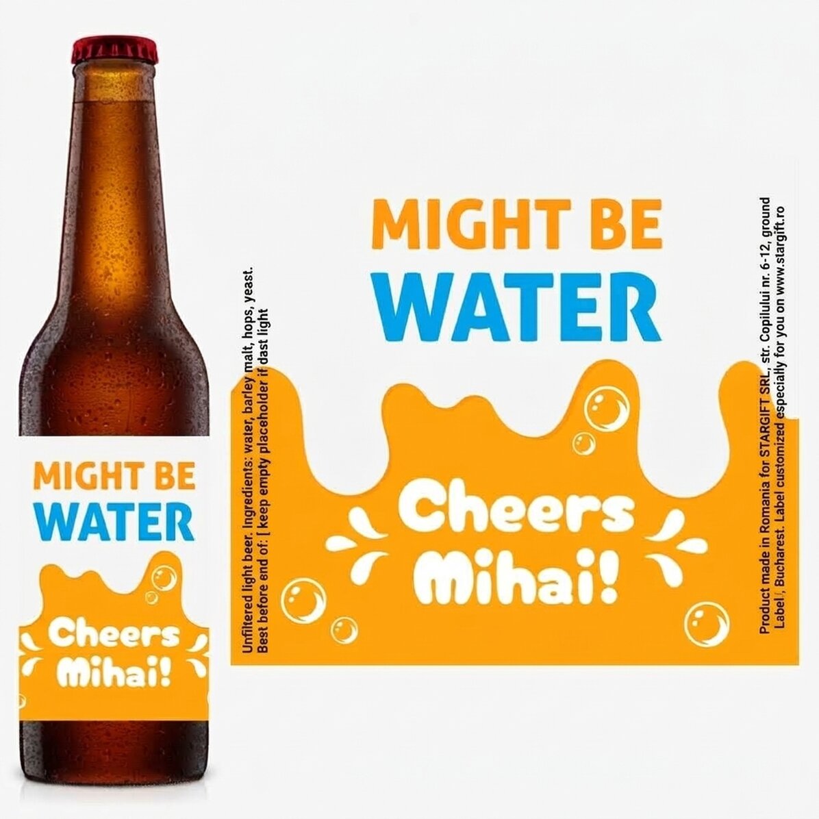 Personalised beer with message - Cheers!