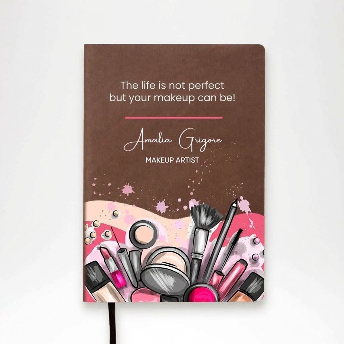 Personalised leather diary with text - Makeup Artist