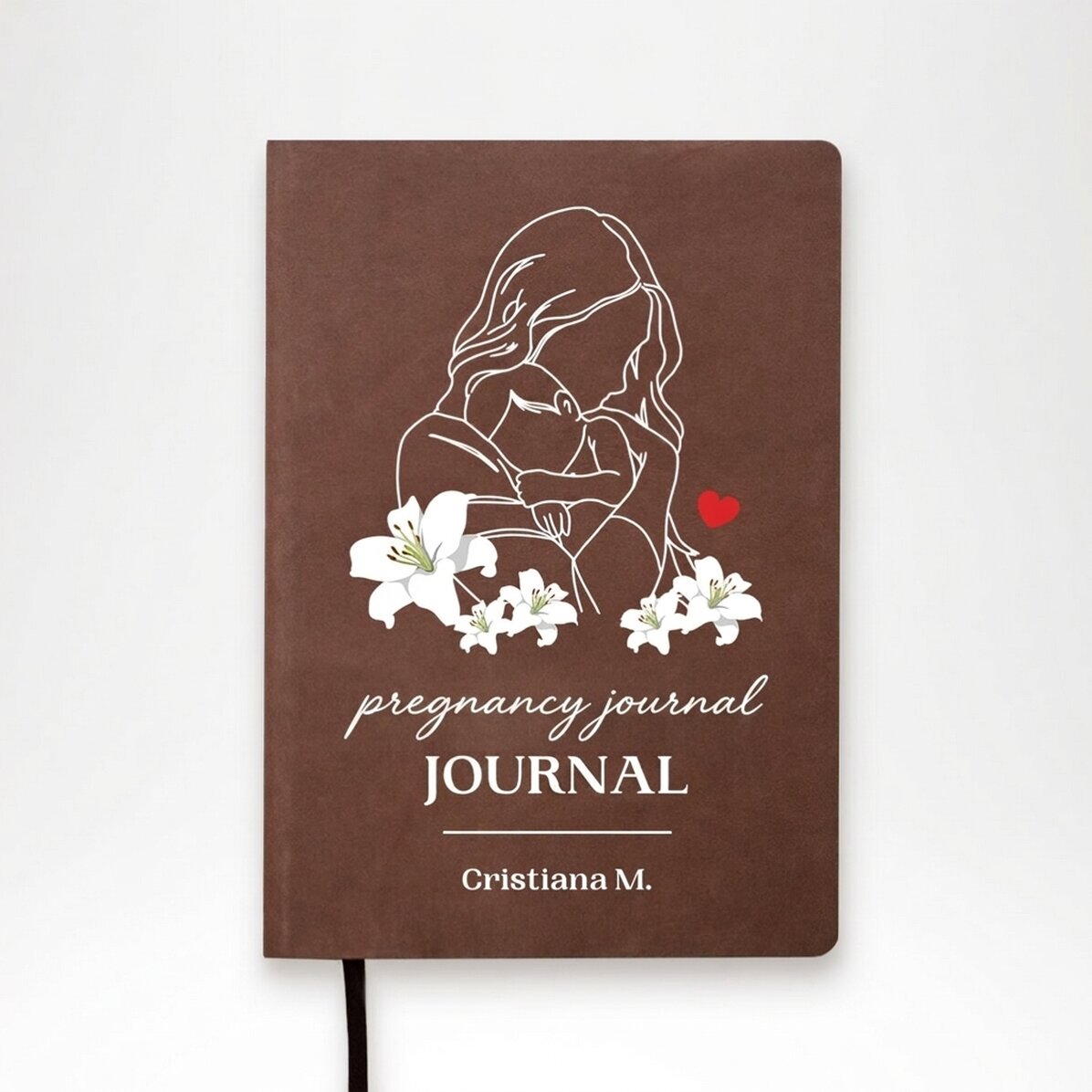 Personalised diary with text - Pregnancy diary