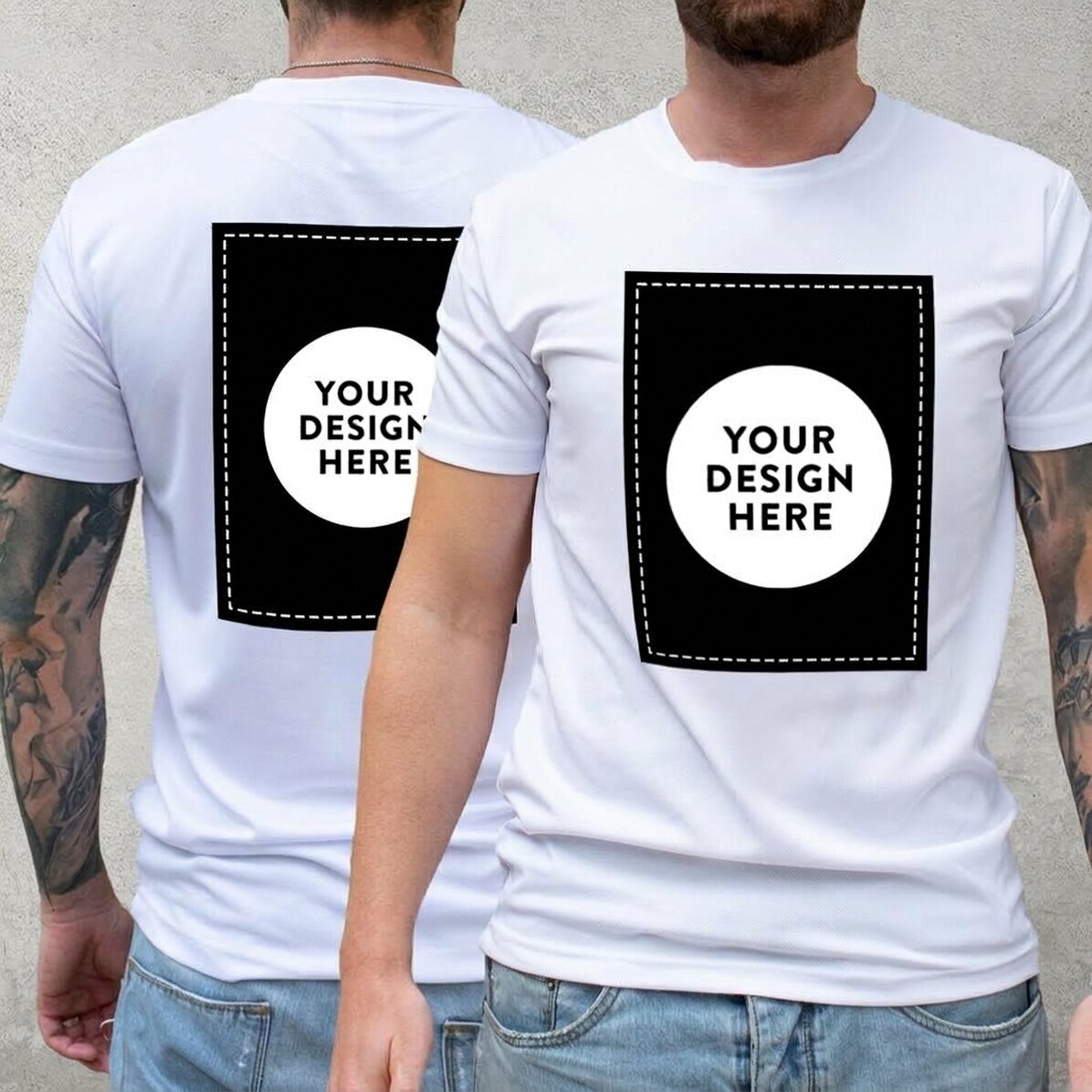Personalised double-sided sports T-shirt with your own graphics