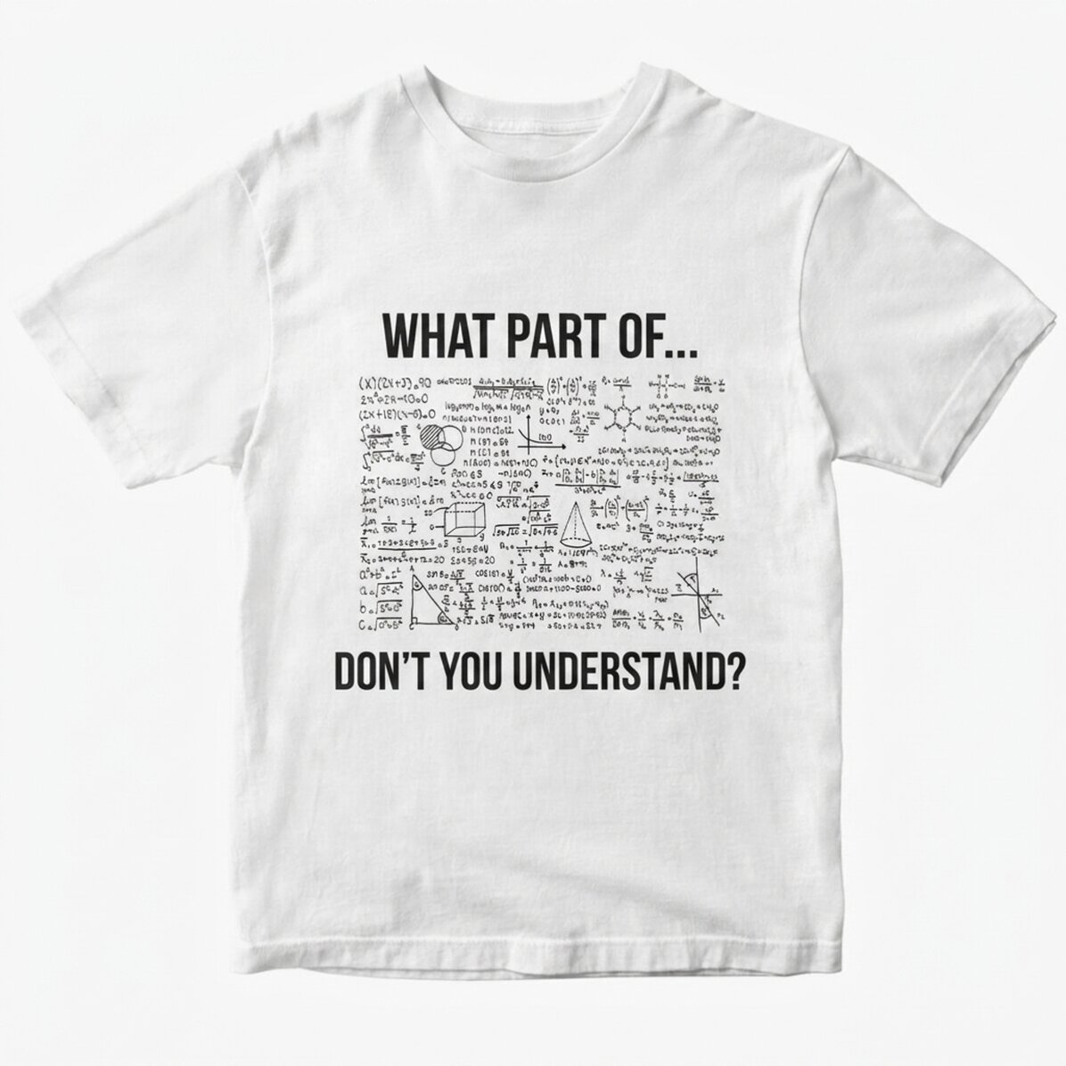 Personalised T-shirt with text - What part of... don