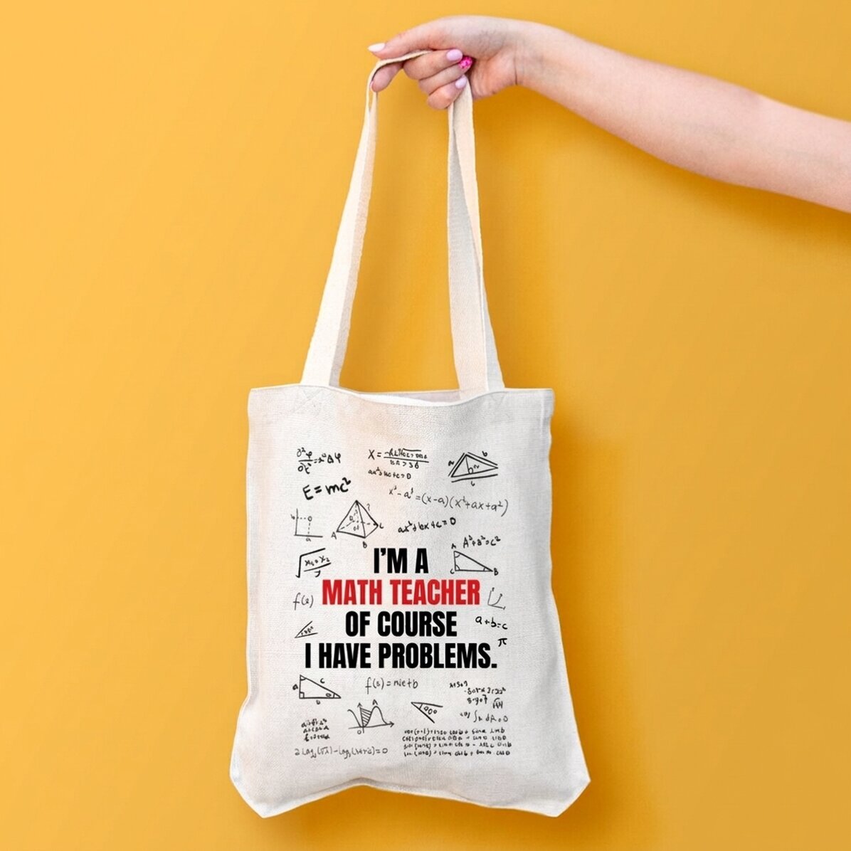 Personalised bag with text - Maths Teacher