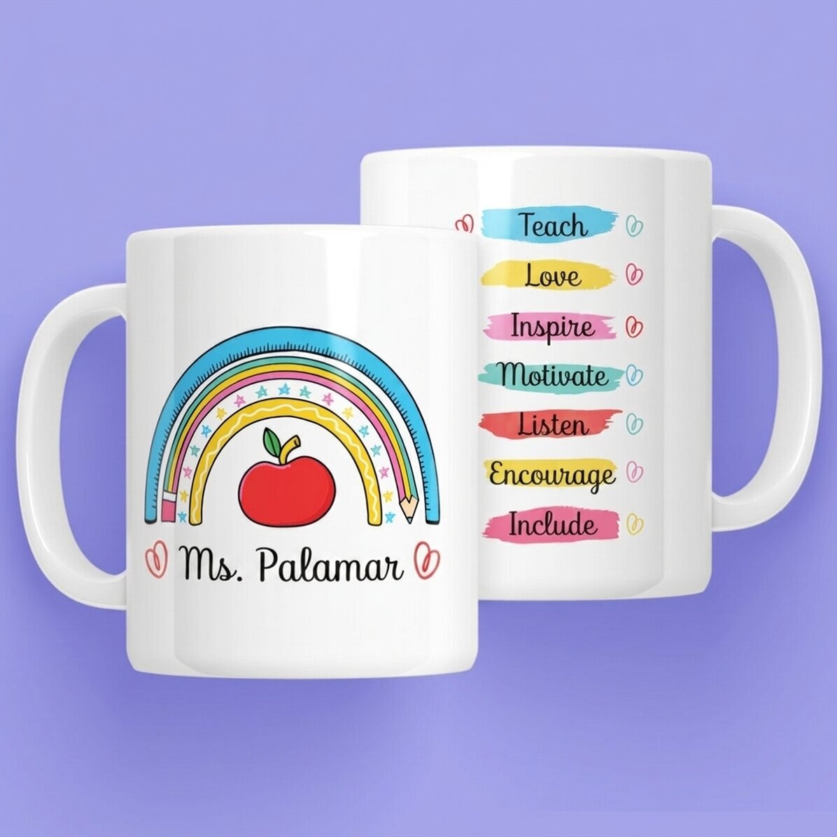 Personalised mug with text - Teacher