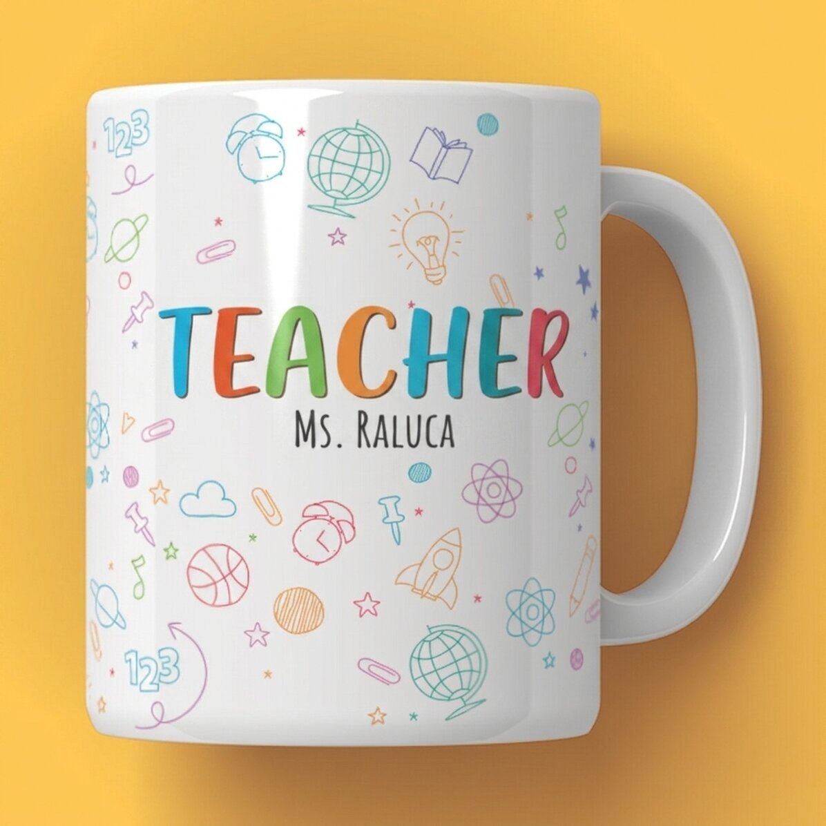 Personalised mug with text - Teacher