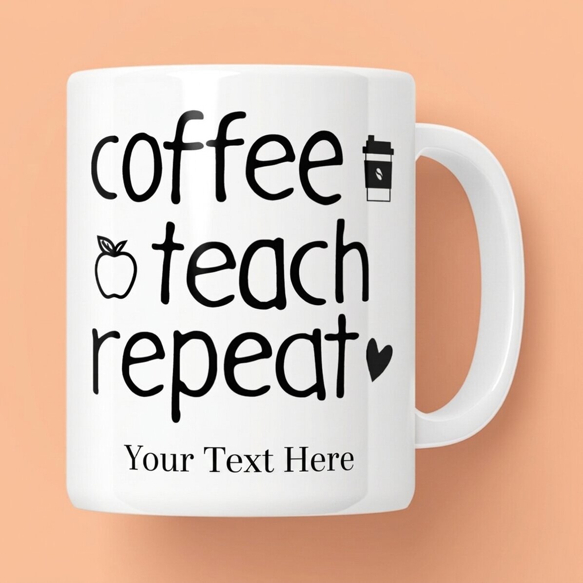Personalised mug with message - Repeat