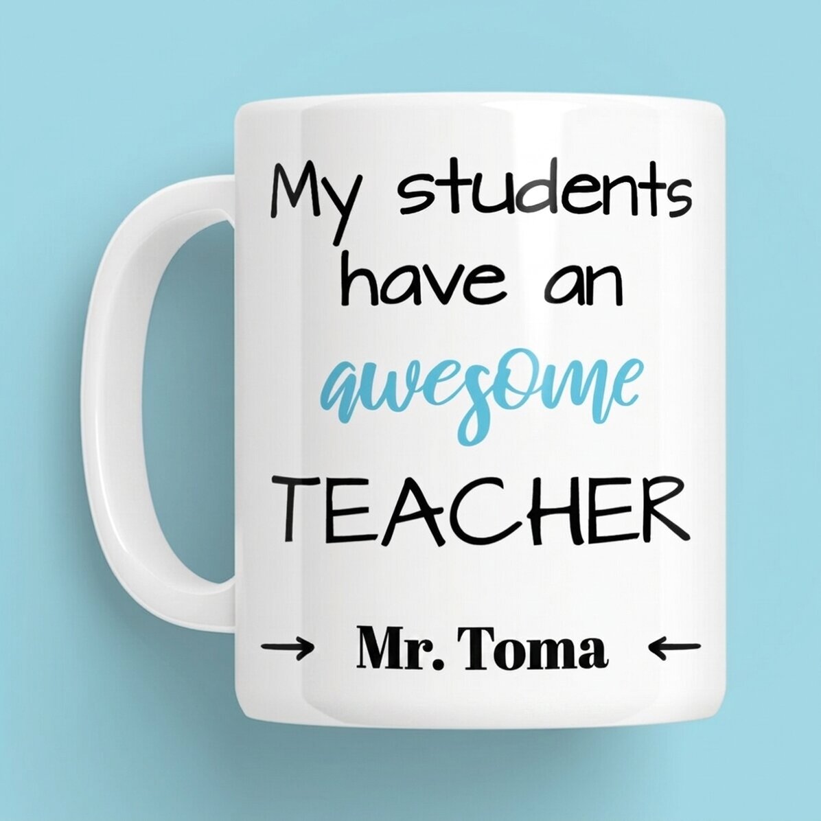 Personalised mug with message - Awesome