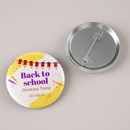 Personalised badge with text - Pencils