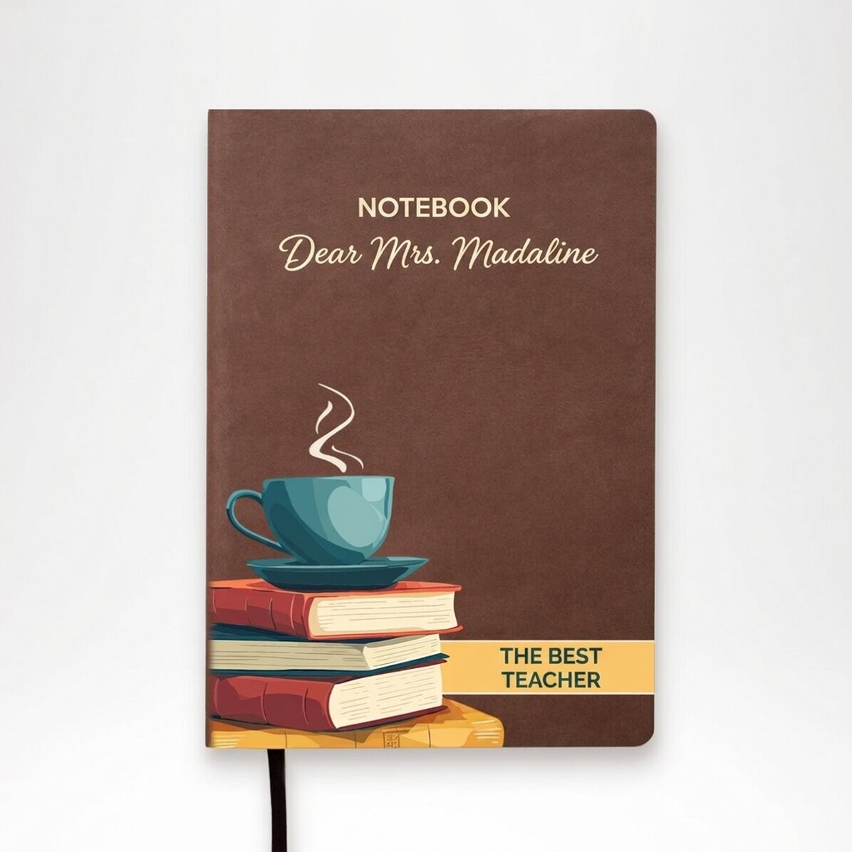 Personalised colour diary with text for teachers