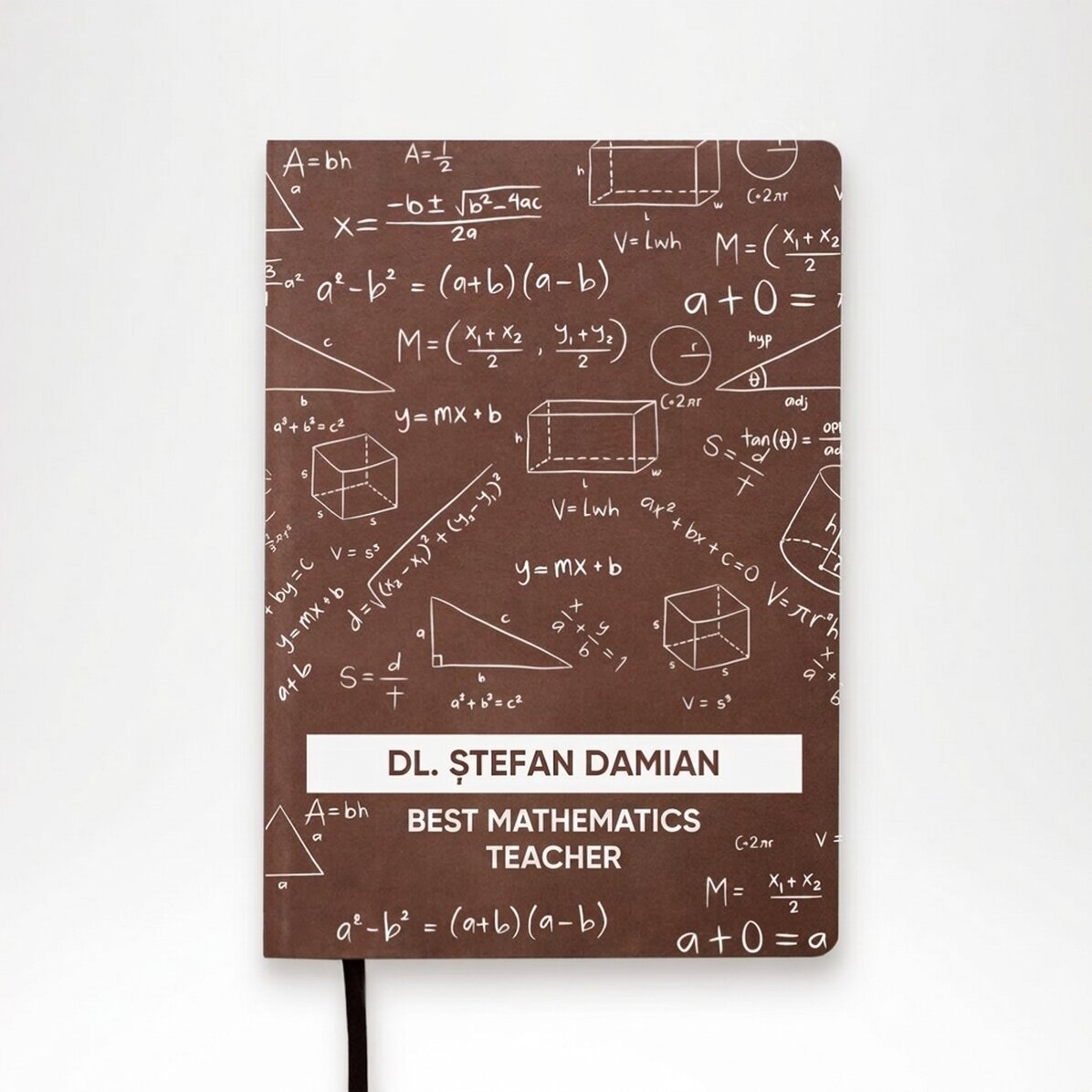 Personalised colour diary with text for maths teachers