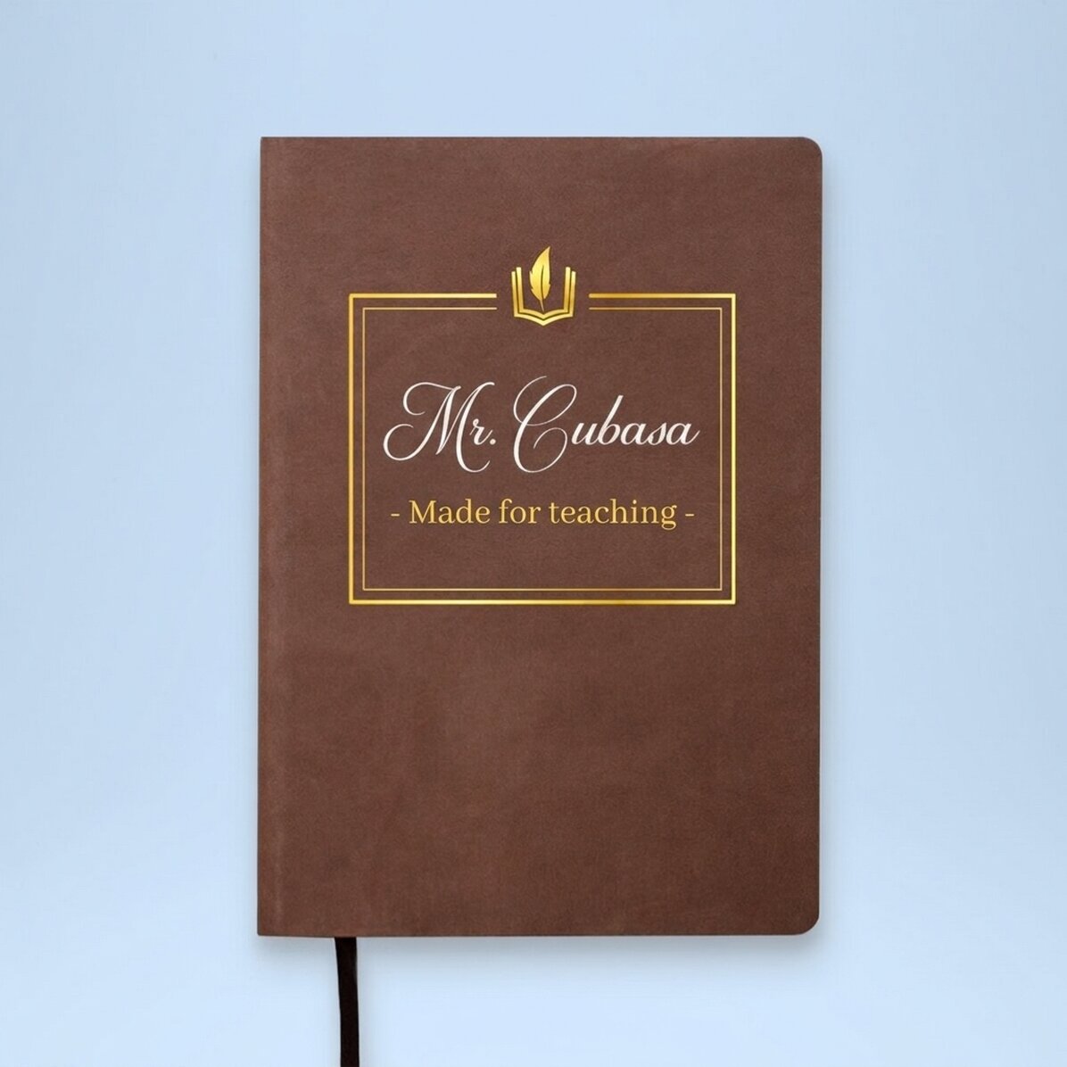 Personalised leather diary in colour - Made to teach