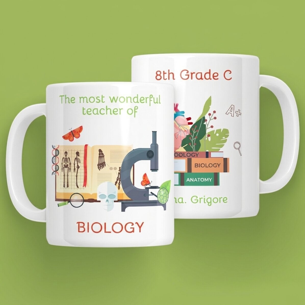 Personalised mug with message - Biology Teacher