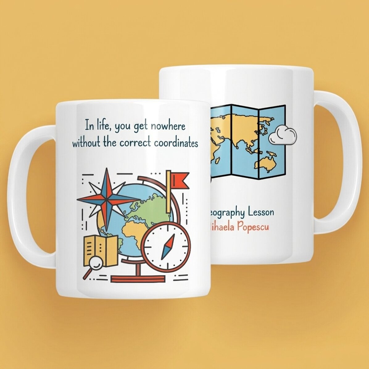 Personalised mug with message - Geography Teacher