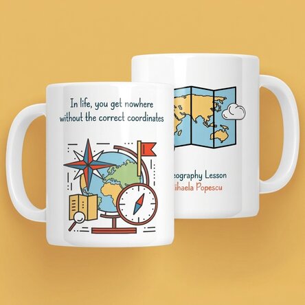 Personalised mug with message - Geography Teacher