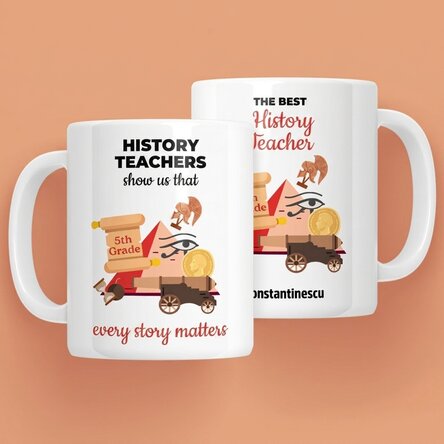 Personalised mug with message - History Teacher