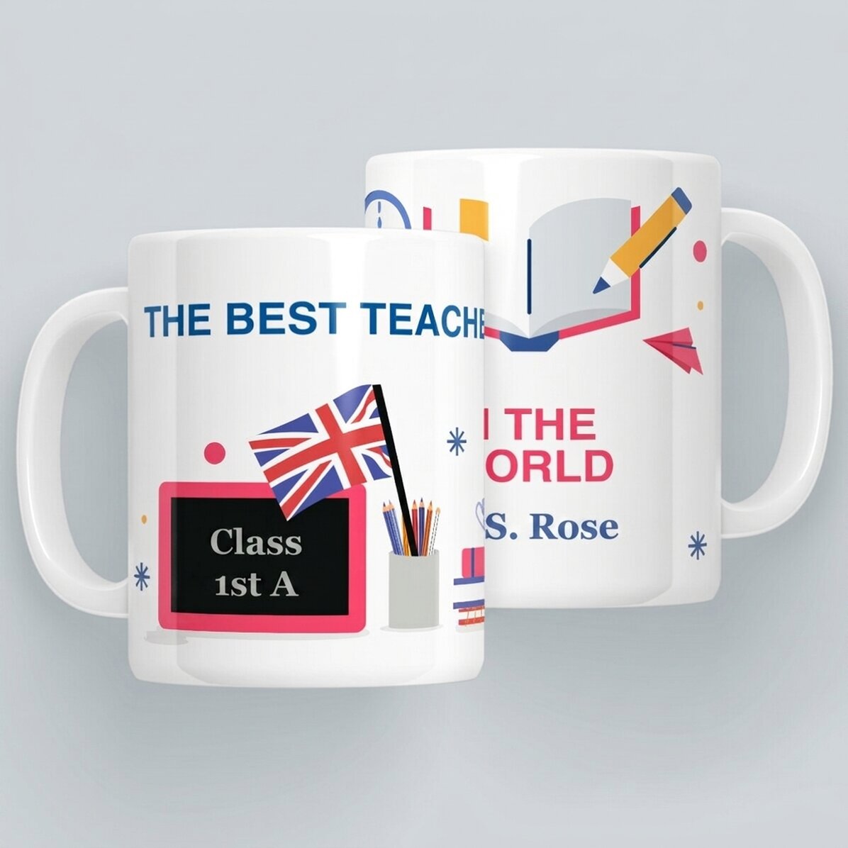 Personalised mug with message - English teacher