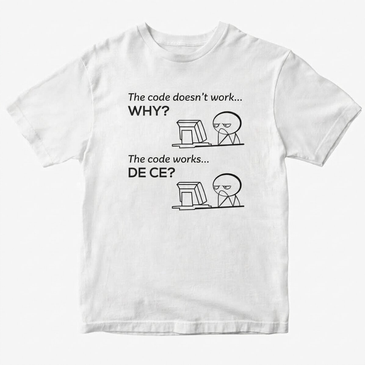 Custom cotton T-shirt with text - The code does not work
