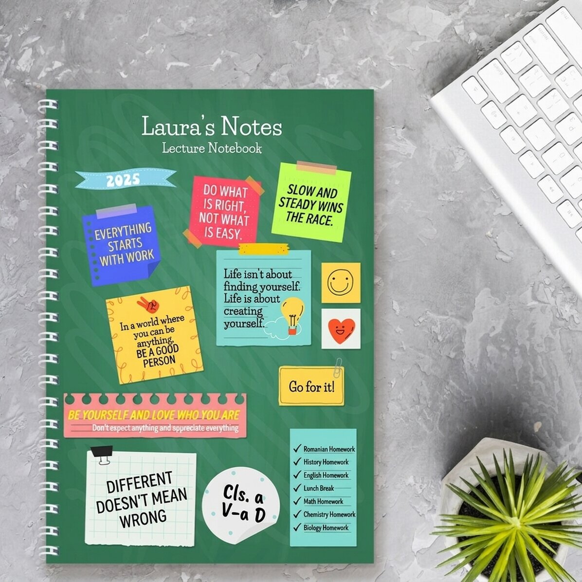 Personalised notebook with text - My notes