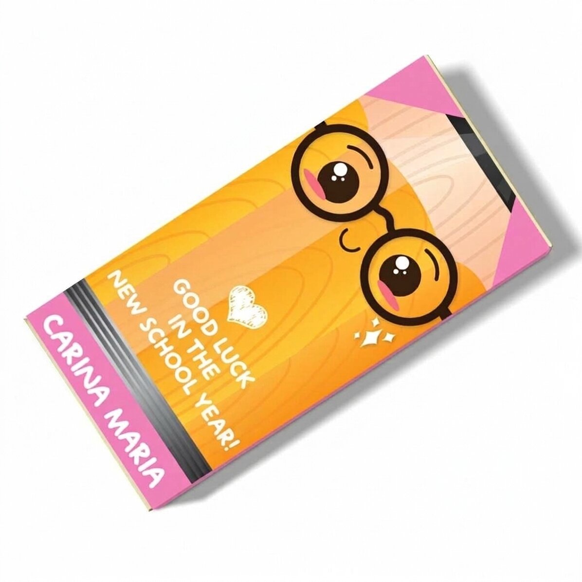 Personalised chocolate with text - Good luck