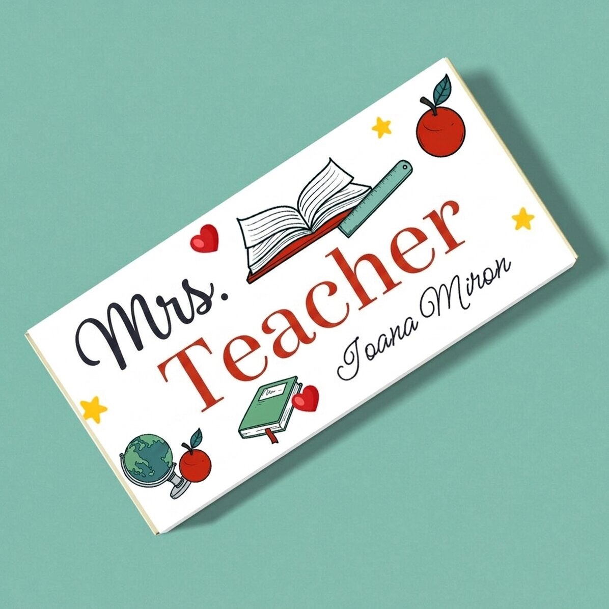Personalised chocolate with text - School