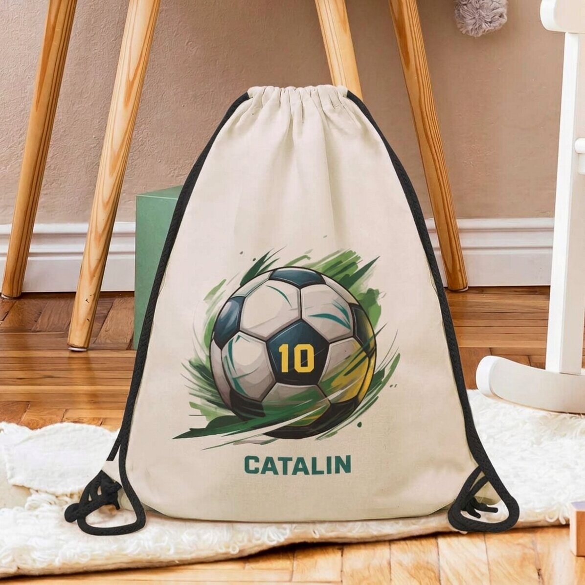 Personalised backpack with text - Football