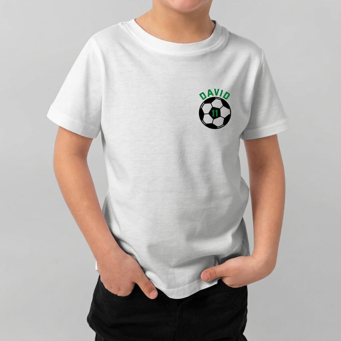 Customised cotton T-shirt for children with text - Ball