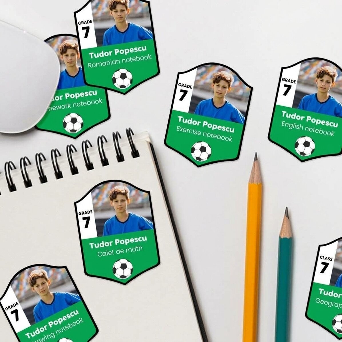 Set of 9 customised stickers (self-adhesive labels) - FIFA