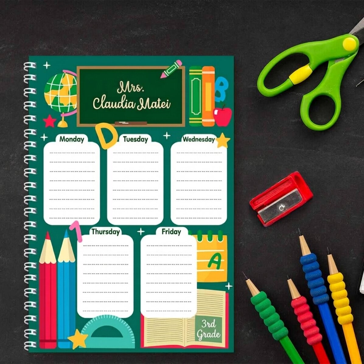 Personalised notebook with text - Teacher